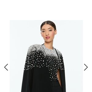 Alice and Olivia Kiesha Embellished Cape